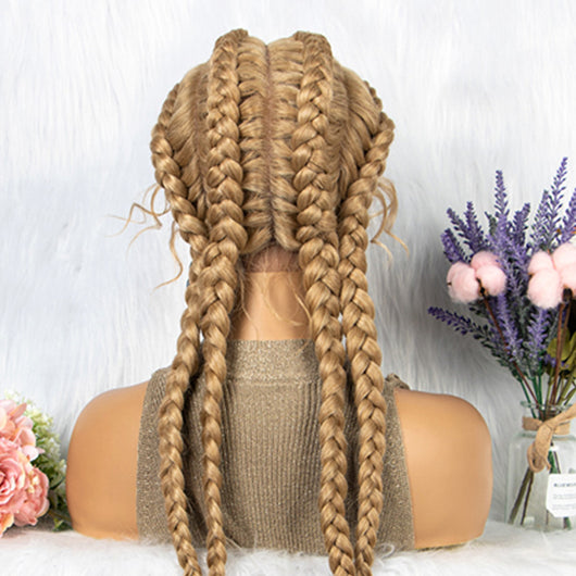Peluca de Encaje Trenzado con Cabello de Bebé - 4 Trenzas - Image 12