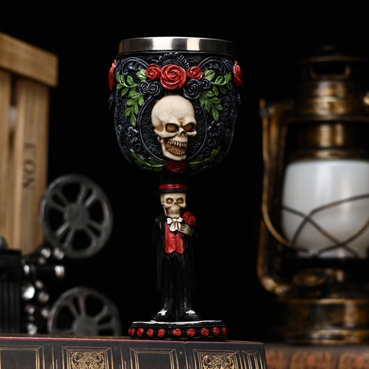 Adorno de Acero Inoxidable Calavera Punk Retro con Relieve 3D - Image 20