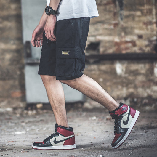 Pantalones Cortos Holgados Hip-hop Estilo Urbano con Tirantes Cinco Puntos - Image 5