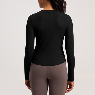 Playera Deportiva de Manga Larga para Yoga y Running - Image 2