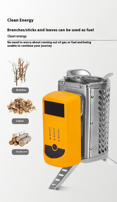 Estufa Portátil de Leña con Generador Térmico para Camping y Asados - Image 16