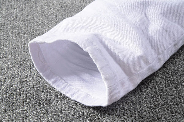 Jeans Slim Rotos de Moda para Hombre con Parches