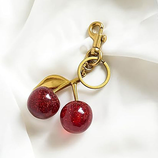 Llavero 3D de Aleación para Bolso - Dije Cereza Elegante para Mujer