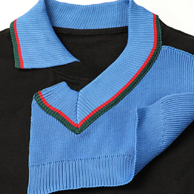 Suéter Patchwork Holgado para Hombre - Image 5