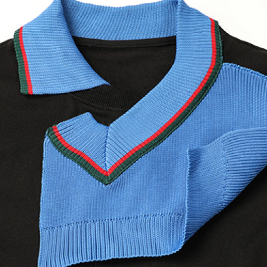 Suéter Patchwork Holgado para Hombre - Image 5