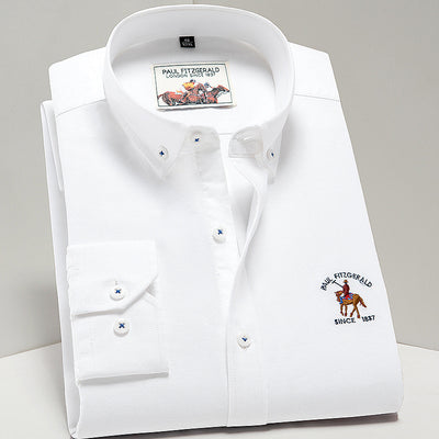 Camisa Oxford de Algodón Puro para Hombre - Estilo Ejecutivo Casual - Image 11