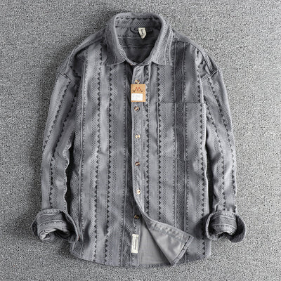 Camisa Casual Hombre Estilo Navajo Retro Americano - Image 7