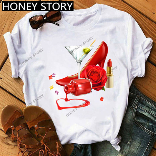 Camiseta Suelta Casual de Cuello Redondo para Mujer - Image 23