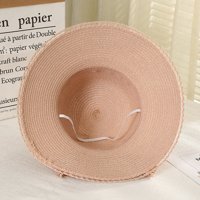 Sombrero de Paja Mesh con Cinta para Mujer Primavera Verano - Image 24