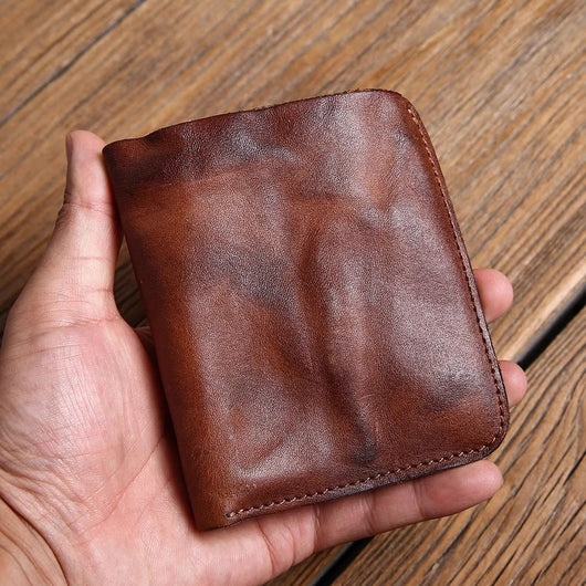 Billetera Vertical Retro para Hombre - Diseño Minimalista Ejecutivo