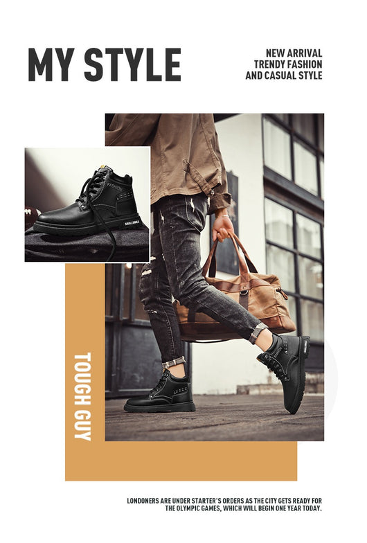 Botas Martin de Cuero Retro Estilo Británico - Hombre - Image 12