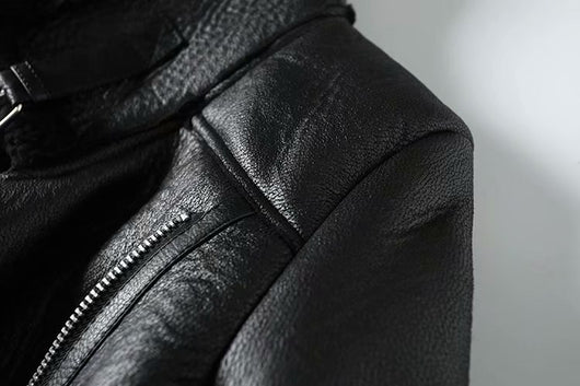 Chaqueta de Cuero Sintético Cordero Invierno - Image 9