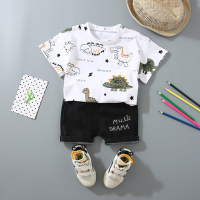 Traje Casual Infantil con Estampado Dinosaurio Completo - Image 4