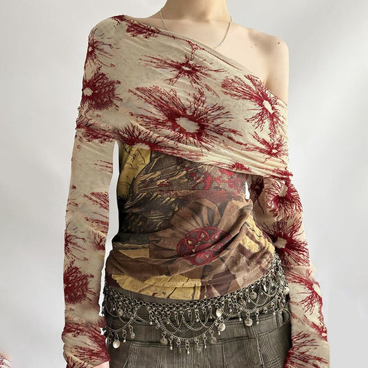 Camisa Vintage Contraste de Solapas Ajustada Manga Larga - Image 16