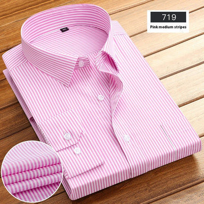 Camisa Ejecutiva a Rayas para Hombre - Manga Larga Primavera Otoño - Image 15