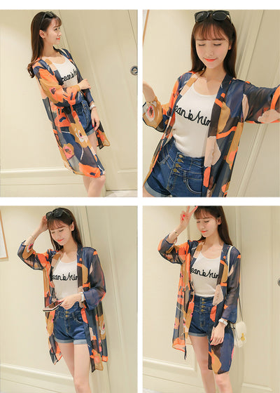 Cardigan Impreso de Protección Solar para Playa - Ropa Ligera de Verano - Image 39