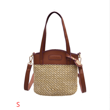 Bolsa de Playa Tejida con Asa - Bolso Mensajero Portátil de Fibra Natural - Image 8