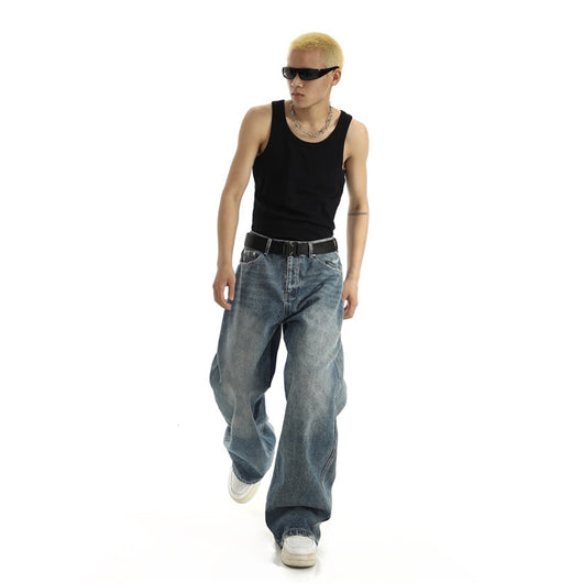 Jeans Skinny Retro Estilo Americano para Hombre - Primavera Verano - Image 3