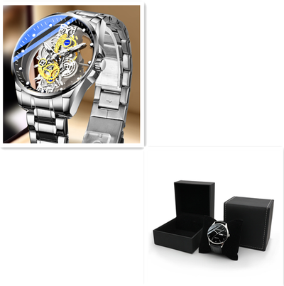 Reloj Automático Esqueleto Dorado de Lujo para Hombre - Image 13