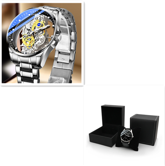 Reloj Automático Esqueleto Dorado de Lujo para Hombre - Image 13