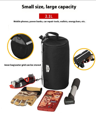 Bolsa Frontal de Gran Capacidad para Bicicleta de Montaña con Soporte Plegable - Image 12