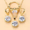 Conjunto de Joyas Elegantes: Aretes, Anillo y Collar