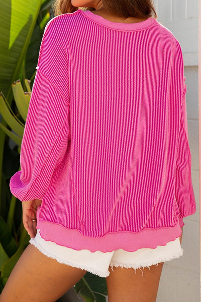 Blusa Larga con Lentejuelas Alfabeto para Mujer - Image 4