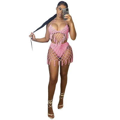 Conjunto de Blusa Tejida Casual para Playa - Image 15