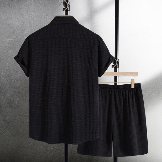 Conjunto de Playa para Hombre: Camisa Floral Manga Corta y Shorts - Image 9