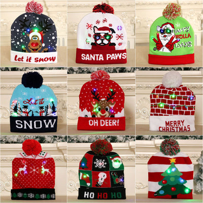 Gorro Navideño Tejido con Luz LED Multicolor - Image 3