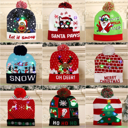 Gorro Navideño Tejido con Luz LED Multicolor - Image 3
