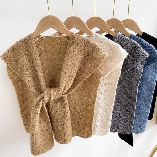 Bufanda de Lana Tejida con Nudos para Mujer - Colección Otoño - Image 10