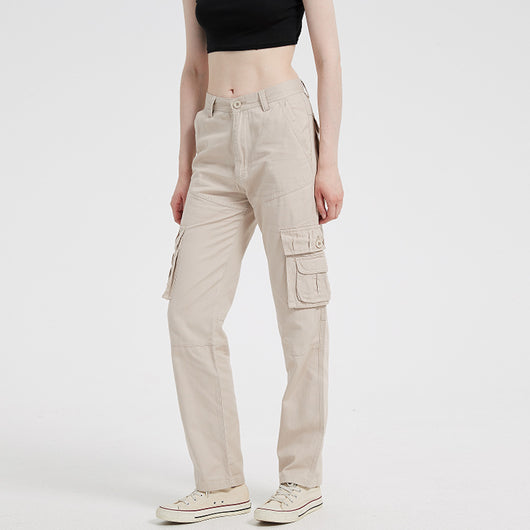 Pantalones Deportivos Talla Grande con Múltiples Bolsillos para Mujer