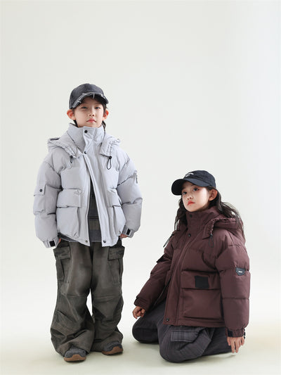 Abrigo Cálido Infantil con Plumón de Pato Blanco para Niños Invierno - Image 8