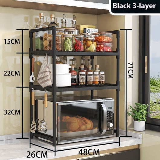 Organizador Microondas Doble Nivel con Estantería para Especias - Image 9