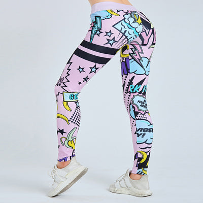 Mallas Capri de Yoga con Estampado Digital de Patrones Europeos y Americanos - Image 2