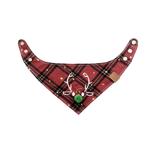Pañuelo Triangular Navideño para Mascotas - Diseño Venado para Perros y Gatos - Image 11