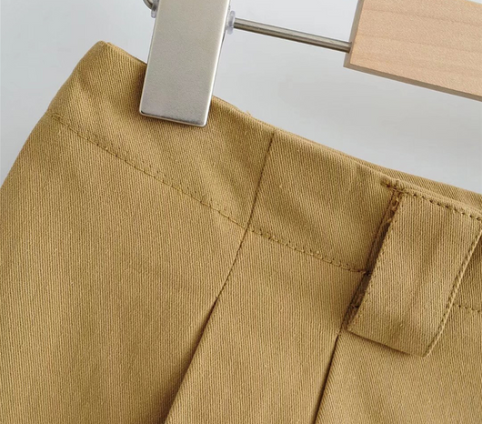 Falda Plisada Estilo Workwear Cintura Baja Efecto Dos Piezas - Image 14