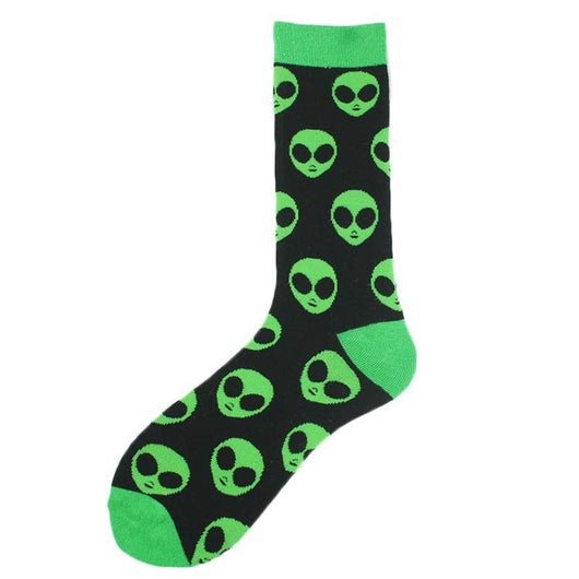 Calcetines de Algodón Estilo Universo Alien para Hombre - Image 4