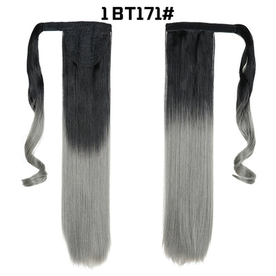 Cola de Caballo Extensible con Velcro - Cabello Liso Europeo - Image 15