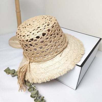 Sombrero de Rafia Transpirable con Bordes Naturales - Image 9