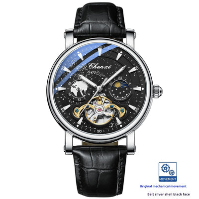Reloj Mecánico Tourbillon Hueco Fase Lunar Xinghe con Esfera Luminosa - Image 5