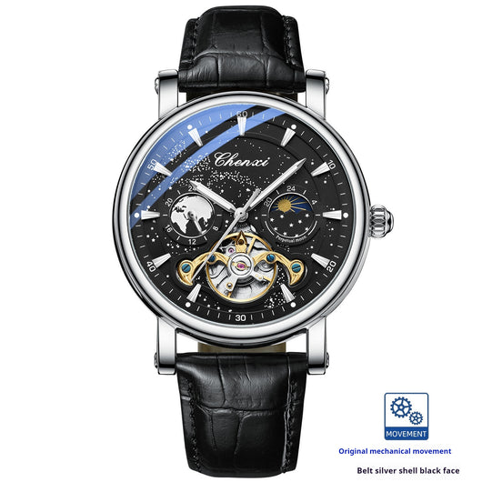 Reloj Mecánico Tourbillon Hueco Fase Lunar Xinghe con Esfera Luminosa - Image 5