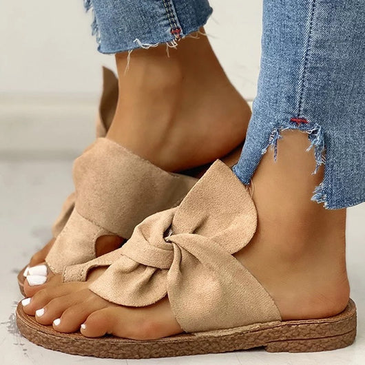 Sandalias de Ante con Moño para Mujer Talla Grande - Comodidad Playera Todo el Día - Image 5