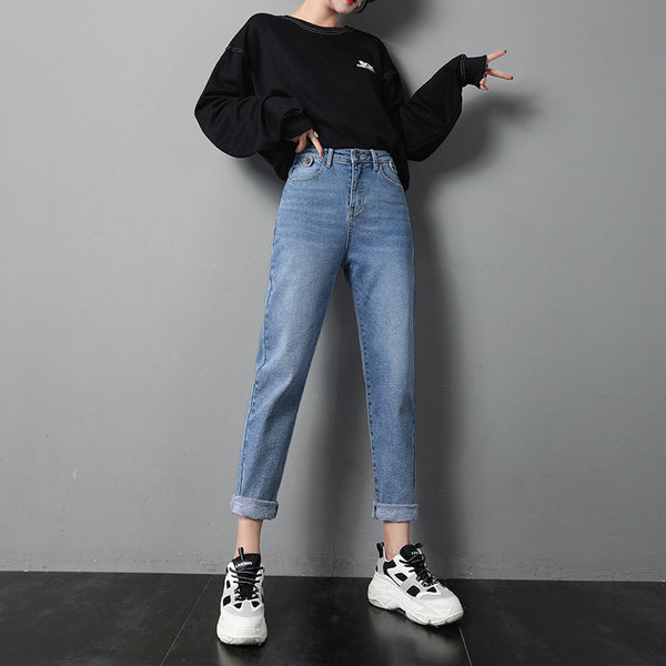 Pantalones Capri Ajustados de Cintura Alta con Elastano Coreano