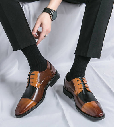 Zapatos de Cuero Talla Grande con Punta Cuadrada - Elegancia Formal y Casual - Image 9