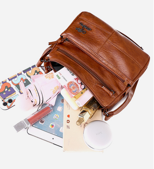 Bolsa Crossbody de Cuero Suave con Textura - Image 5