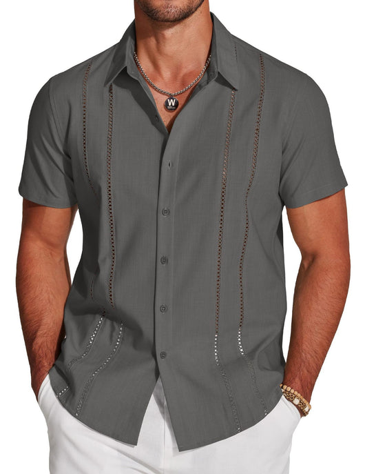 Camisa Hawaiana Versátil de Manga Corta para Hombre - Image 22
