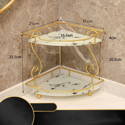 Repisa Triangular de Lujo para Baño - Organizador de Vanidad - Image 3