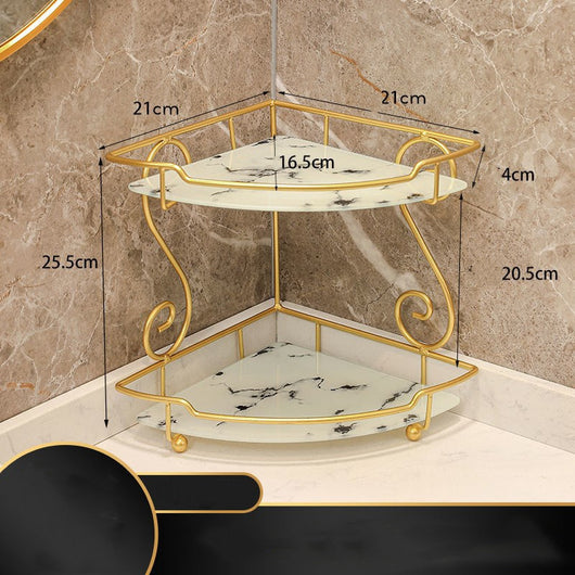 Repisa Triangular de Lujo para Baño - Organizador de Vanidad - Image 3